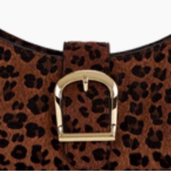 8 OTHER REASONS Faux Pony Hair Cheetah  Baguette Shoulder Bag - Picture 5 of 5